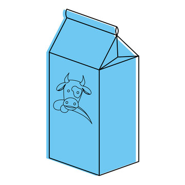 cow milk box icon vector illustration design