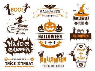 Fototapeta premium ハロウィン ラベル素材セット