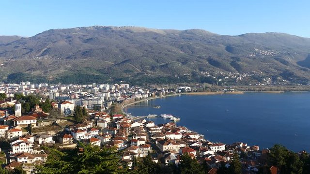 View over Ohrid from the Car Samoil's Fortress in Macedonia