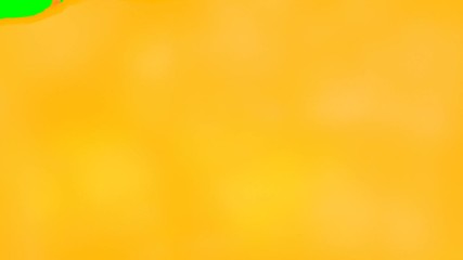 Animated stream of orange juice pouring and splashing filling up whole screen against green background 2.