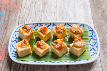 Snack and Dessert, Chinese Traditional Deep Fried Tofu or Fried Bean Curd