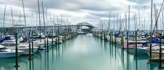 Auckland Harbour Bridge in Auckland, New Zealand