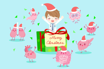 organ with merry christmas