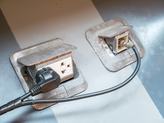 floor power socket,plug and electric wire