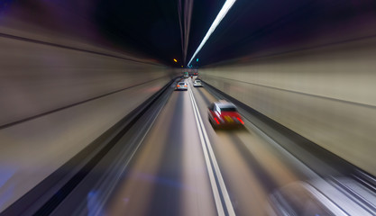 Speed in tunnel. It is located in Hong Kong, Asia.