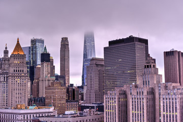 Obraz premium Widok na panoramę Manhattanu