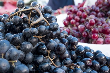 Black and red grapes