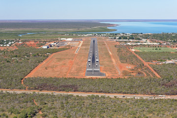 Broome Airport looking east along runway 10