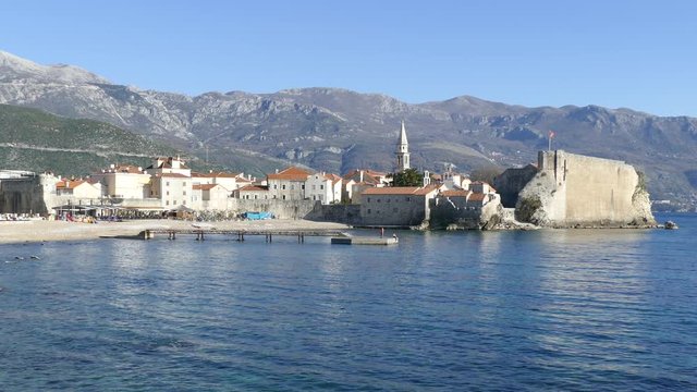 Old town of Budva in Montenegrin on the Adriatic Sea
