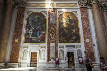 Beautiful frescoes in the Basilica of Santa Maria degli Angeli e