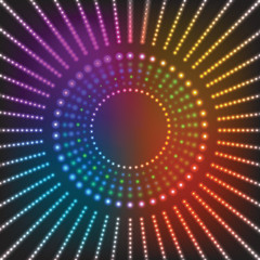 Neon futuristic border with light effects