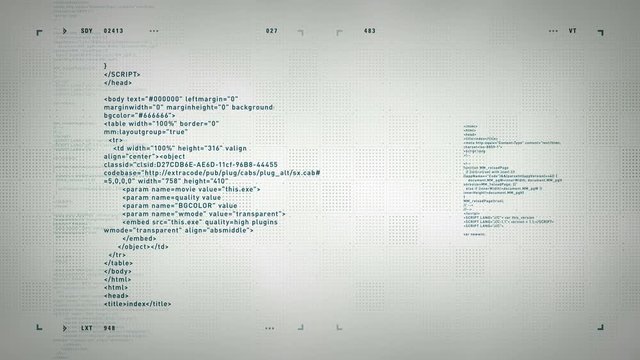4K Computer Code Scrolling White - Computer code scrolling in abstract cyberspace. This clip is available in multiple color options and loops seamlessly.