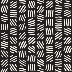 Seamless freehand pattern. Vector abstract rough lines background. Hand drawn strokes.