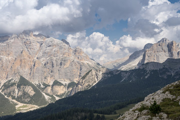 Obraz premium Dolomites Alps, mountain panorama in northern Italy.