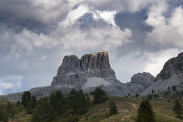 Dolomites Alps, mountain panorama in northern Italy.