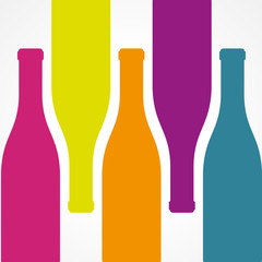 bouteille colorée illustration