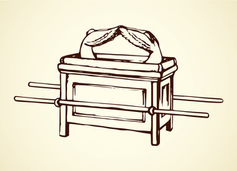 Ark of Covenant. Vector drawing