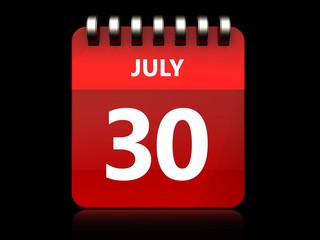 3d 30 july calendar