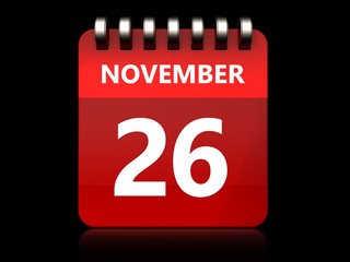 3d 26 november calendar