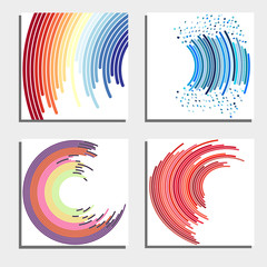 Fototapeta na wymiar Set of four beautiful abstract backgrounds. Vector illustration. 