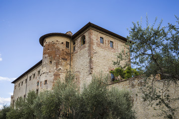 Fototapeta na wymiar Ducal Palace in Castiglione del Lago in Umbria in Italy.