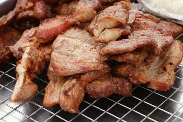 pork barbecue grill street food