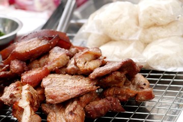pork barbecue grill street food