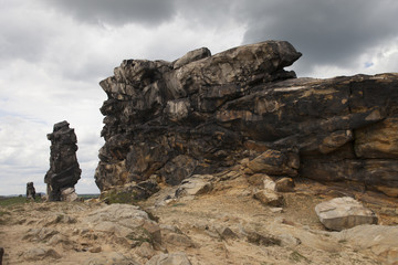 Teufelsmauer stunning nature landmark in the german Harz mountains
