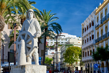 Fototapeta premium The statue dedicated to sailors, Ibiza. Spain