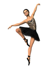 Obraz premium 3D Rendering Ballerina on White
