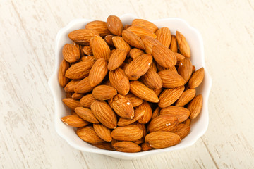 Almond in the bowl