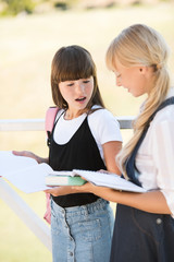 teenagers with books