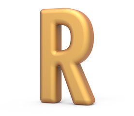 golden letter R