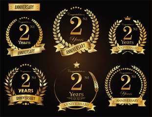 Anniversary golden laurel wreath
