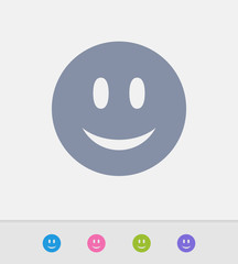 Smiley Emoticon - Granite Icons. A professional, pixel-perfect icon designed on a 32x32 pixel grid and redesigned on a 16x16 pixel grid for very small sizes.