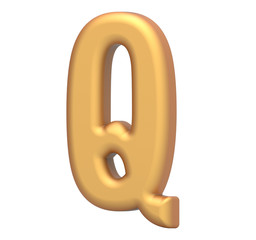 Obraz premium golden letter Q