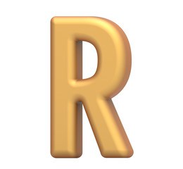 golden letter R