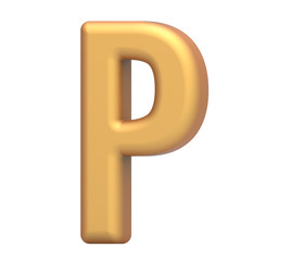 golden letter P