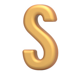 golden letter S