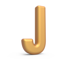 golden letter J