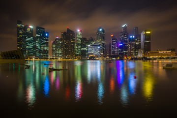 Obraz na płótnie Canvas Singapore Cityscape Financial building