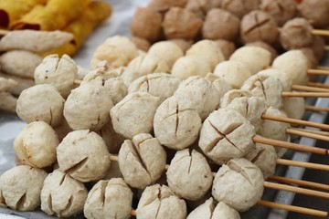 grilled meatballs and sausage