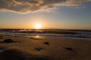 Obraz premium Sunset on the Baltic Sea