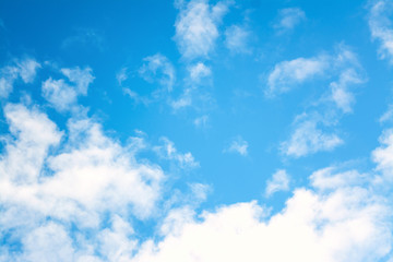 Blue sky with clouds background. Abstract texture
