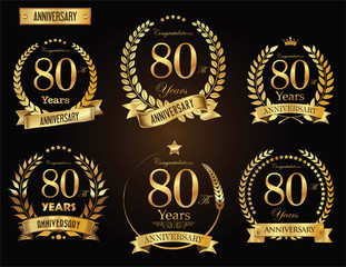 Anniversary golden laurel wreath