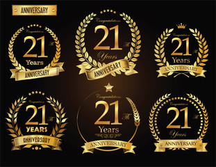 Anniversary golden laurel wreath