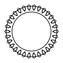 Round black frame in vintage style of flowing lines. Border for decoration postcards, logos, banners, clearance of goods and promotional products.