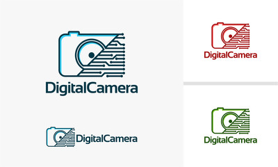 Digital Camera logo designs vector