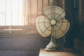 Old vintage electric fan retro style