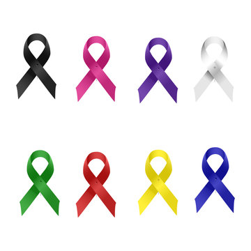 Editable set of solidarity ties in different colors